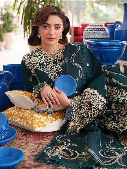 Zinc Mahnur Nilofer Luxury Lawn'26 Embroidered Stitched 3-Piece Suit-NL-13