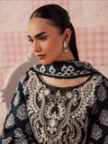 Black Mahnur Afsana Lawn'26 Embroidered Unstitched 3-Piece Suit-AL-05