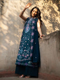 Blue Mahnur Satrangi Lawn'26 Embroidered Stitched 3-Piece Suit-ST-03