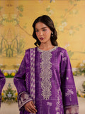 Purple Mahnur Jahaan Lawn'26 Embroidered Unstitched 3-Piece Suit-MJ-03