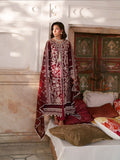 Maroon Mahnur Nilofer Luxury Lawn'26 Embroidered Unstitched 3-Piece Suit-NL-08