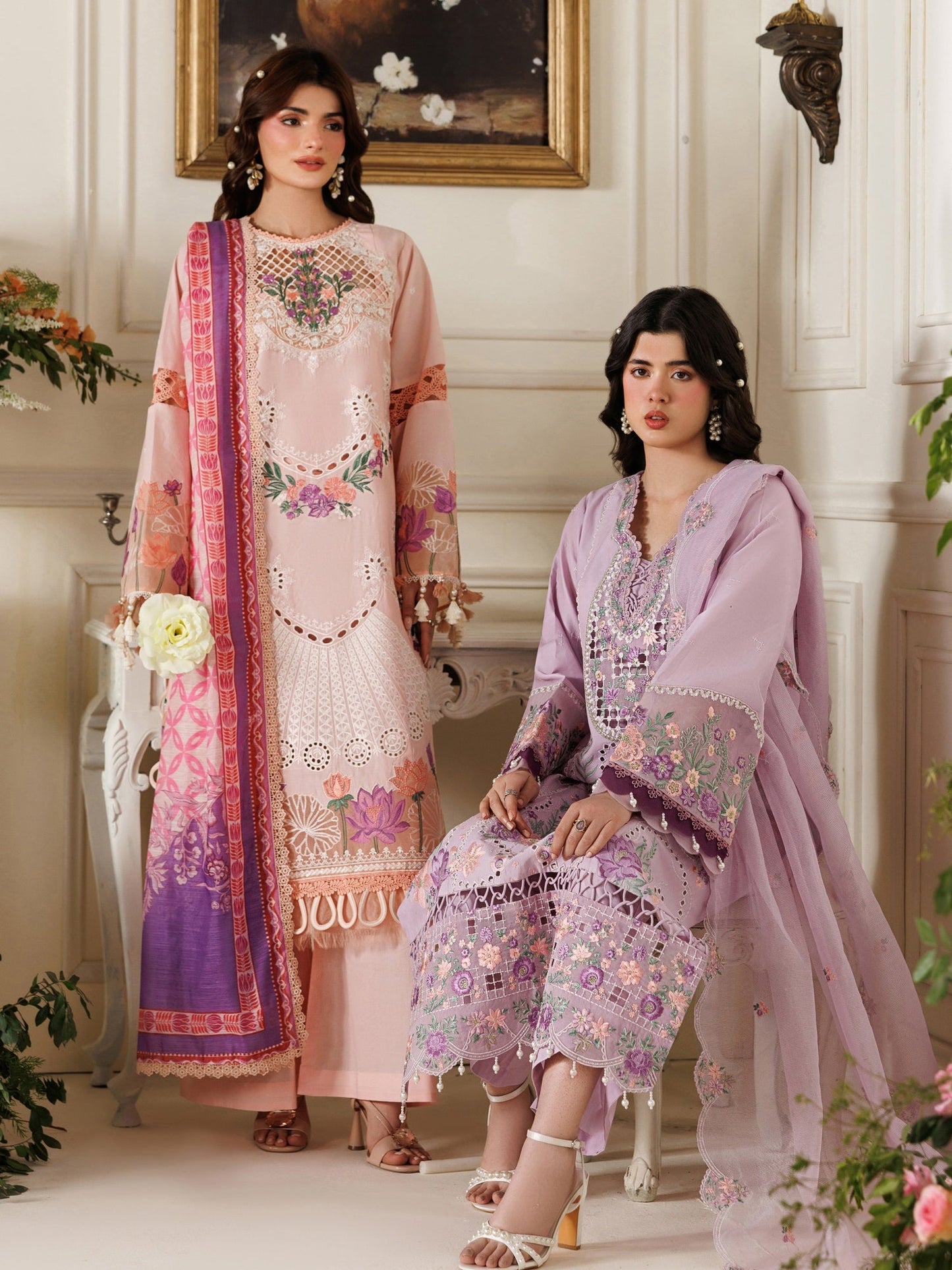 Lilac Parishay Marbella Summer Lawn‘26 Embroidered Unstitched 3-Piece Suit-MB-12