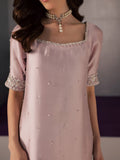 Pink Allure By IH Full Circle Tussel Silk Embellished Stitched 3-Piece Suit-Curve