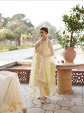 Yellow Mahnur Nilofer Luxury Lawn'26 Embroidered Stitched 3-Piece Suit-NL-07