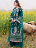 Bottle Green Parishay Dil e Raqsam Lawn'26 Embroidered Unstitched 3-Piece Suit-DQ-11