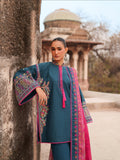 Blue Binilyas Suroor Lawn'26 Embroidered Unstitched 3-Piece Suit-246-A