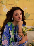 Blue Mahnur Jahaan Lawn'26 Embroidered Unstitched 3-Piece Suit-MJ-08