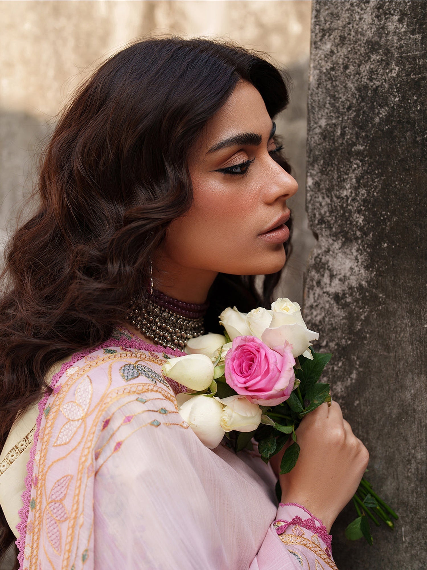 Yellow Binilyas Suroor Lawn'26 Embroidered Unstitched 3-Piece Suit-247-B