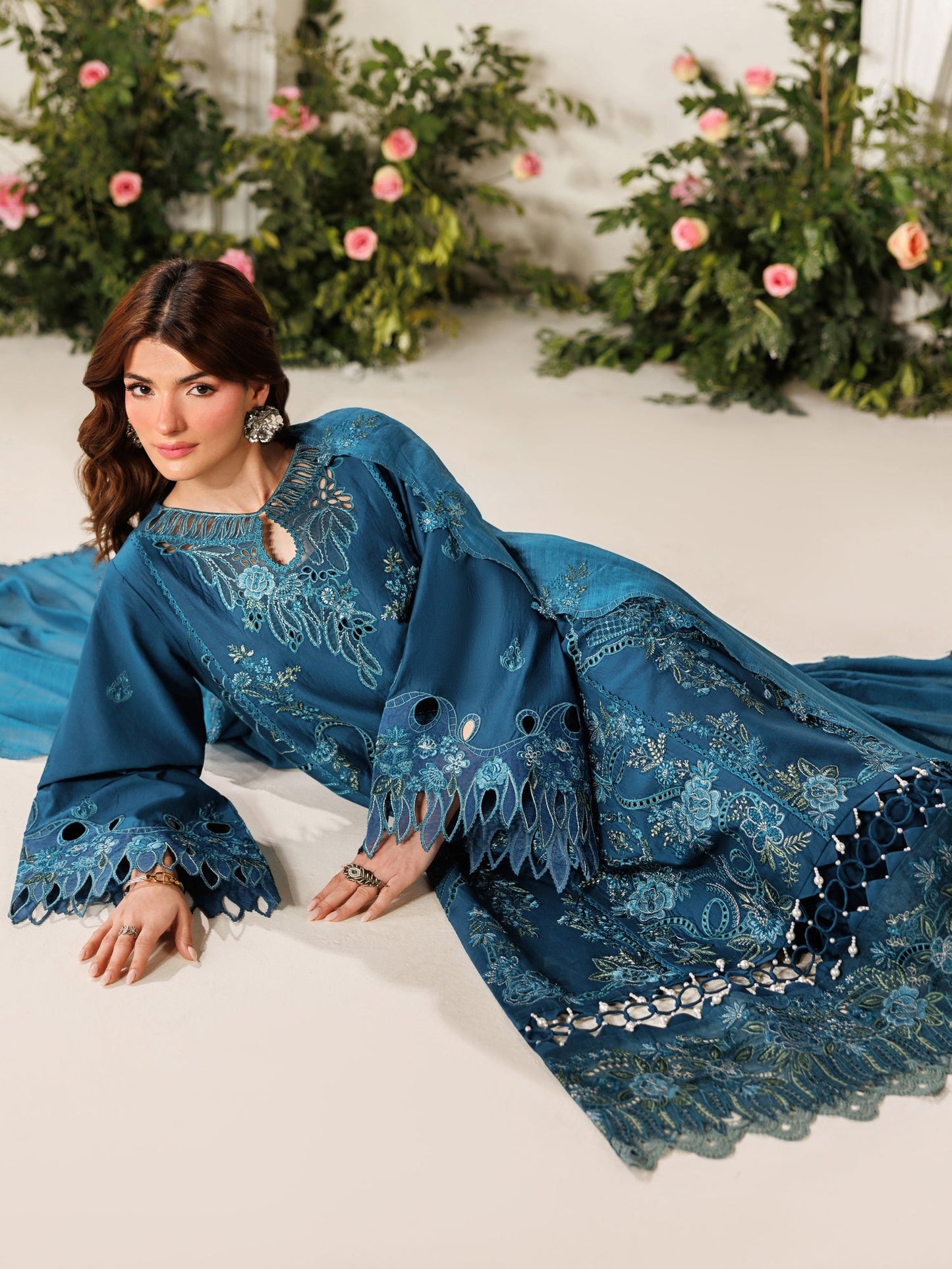 Blue Parishay Marbella Summer Lawn‘26 Embroidered Unstitched 3-Piece Suit-MB-10