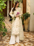 Cream-Mahnur Shanaya Lawn Vol 2 Embroidered Stitched 3-Piece Suit-SH-11
