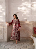 Maroon Mahnur Nilofer Luxury Lawn'26 Embroidered Unstitched 3-Piece Suit-NL-08