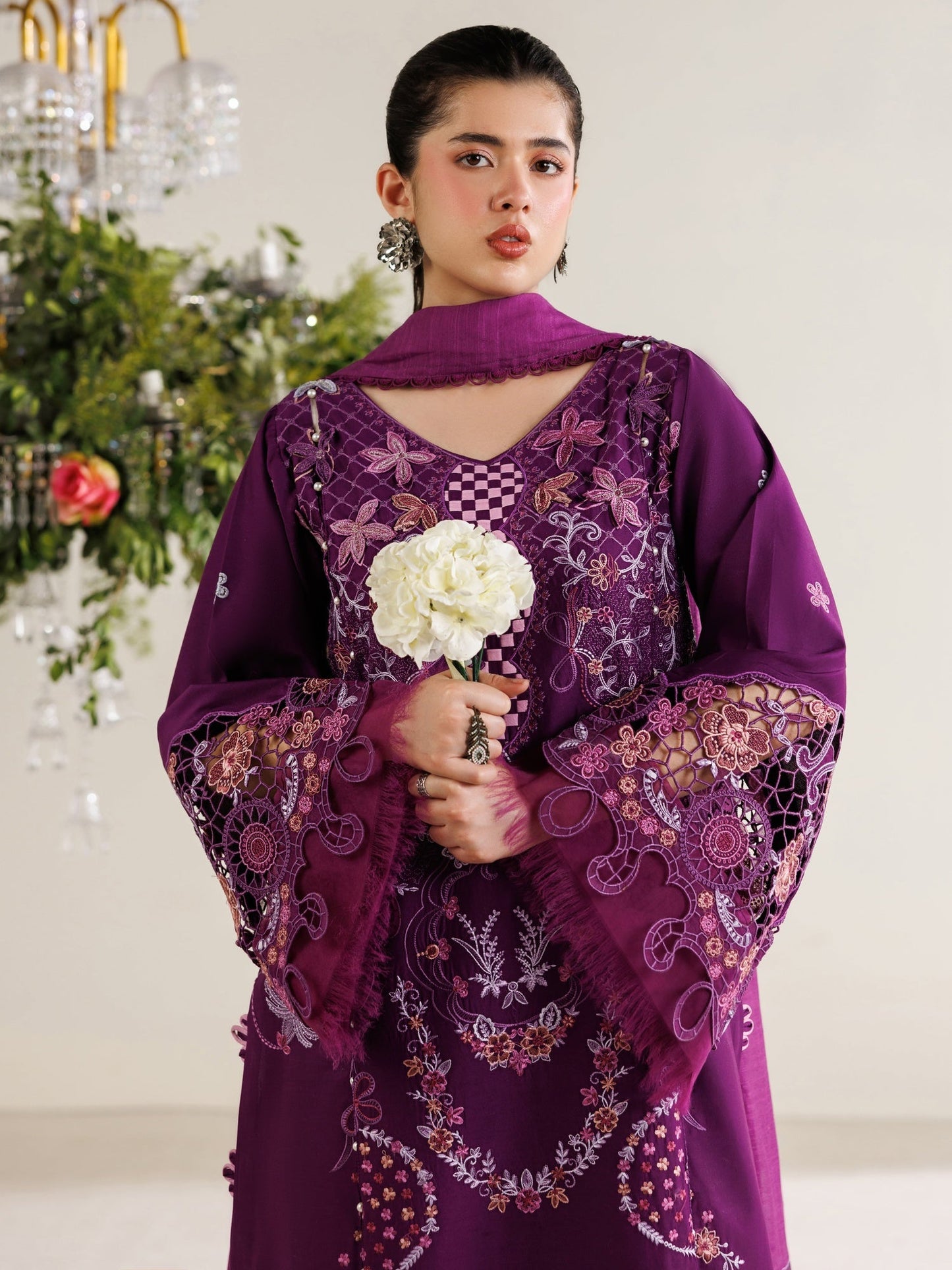 Purple Parishay Marbella Summer Lawn‘26 Embroidered Unstitched 3-Piece Suit-MB-07