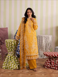 Yellow Mahnur Jahaan Lawn'26 Embroidered Unstitched 3-Piece Suit-MJ-03