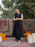Black Mahnur Satrangi Lawn '26 Embroidered Unstitched 3-Piece Suit-ST-12