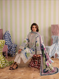 Ivory-Mahnur Afsana Lawn'26 Embroidered Unstitched 3-Piece Suit-AL-07