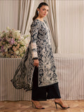 Black Mahnur Jahaan Lawn'26 Embroidered Stitched 3-Piece Suit-MJ-09