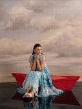 Blue Mahnur Afsana Lawn'26 Embroidered Stitched 3-Piece Suit-AL-02