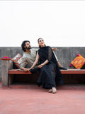 Black Mahnur Satrangi Lawn '26 Embroidered Unstitched 3-Piece Suit-ST-12