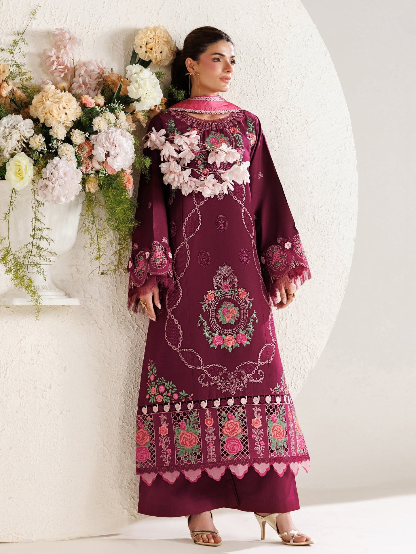 Mulberry Parishay Marbella Summer Lawn‘26 Embroidered Unstitched 3-Piece Suit-MB-03
