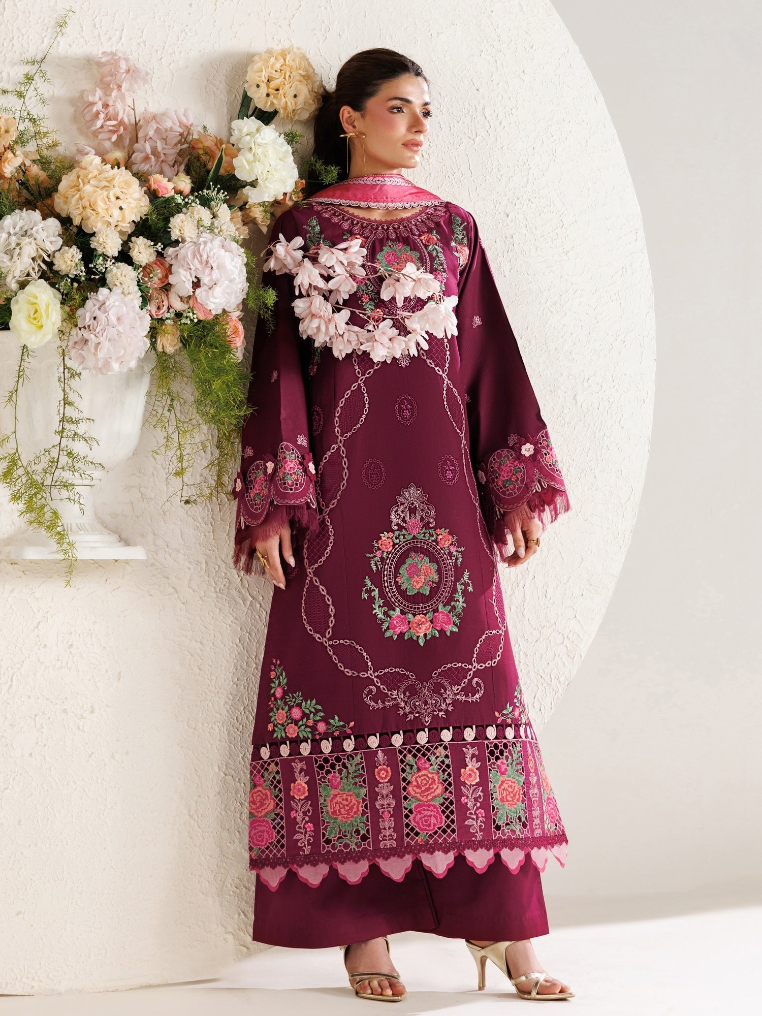 Mulberry Parishay Marbella Summer Lawn‘26 Embroidered Unstitched 3-Piece Suit-MB-03
