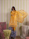 Yellow Mahnur Jahaan Lawn'26 Embroidered Stitched 3-Piece Suit-MJ-03