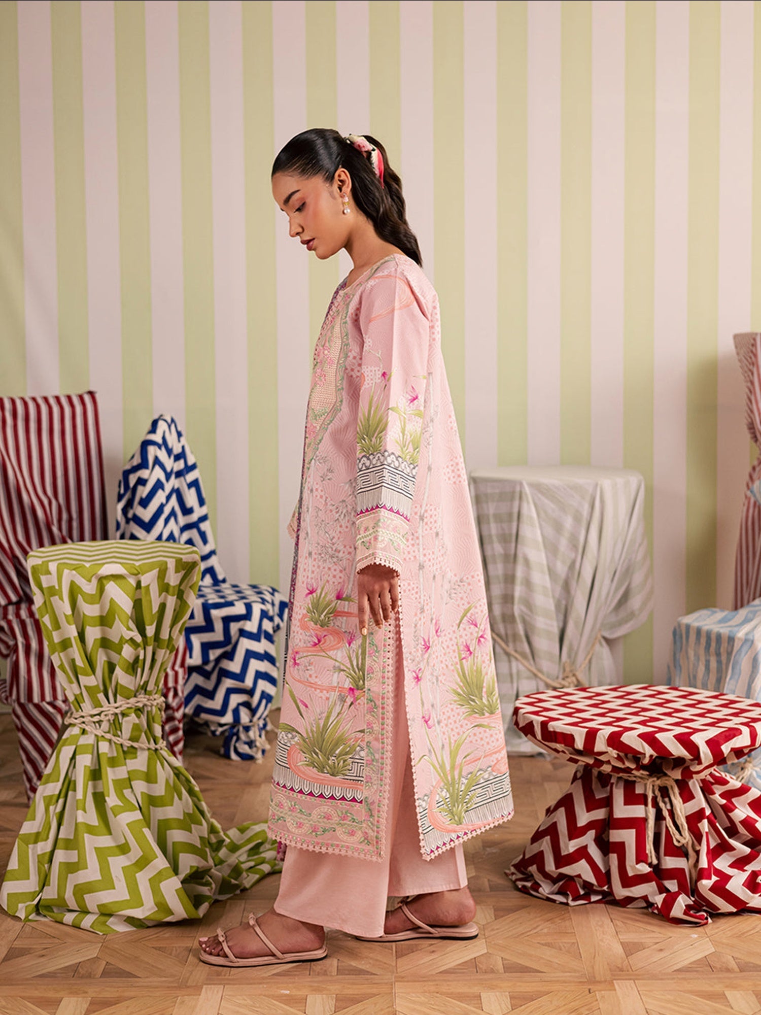 Pink Mahnur Afsana Lawn'26 Embroidered Unstitched 3-Piece Suit-AL-06