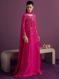 Pink Allure By IH Full Circle Tussel Silk Embroidered Kaftan Set-Orbit