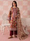 Maroon Mahnur Jahaan Lawn'26 Embroidered Unstitched 3-Piece Suit-MJ-05