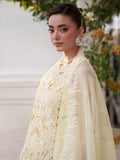 Yellow Mahnur Nilofer Luxury Lawn'26 Embroidered Stitched 3-Piece Suit-NL-07