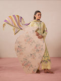 Yellow Mahnur Jahaan Lawn'26 Embroidered Stitched 3-Piece Suit-MJ-07