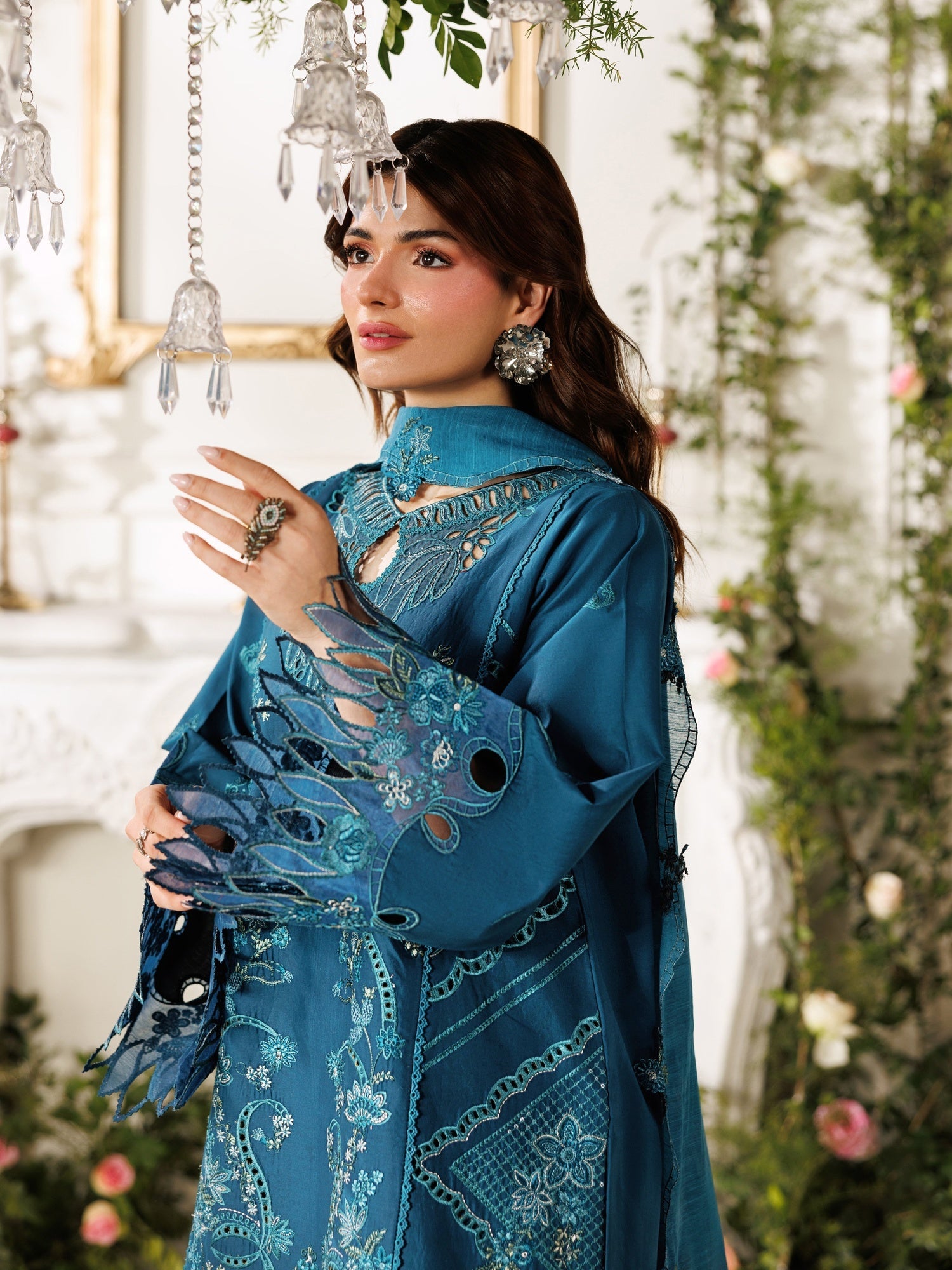 Blue Parishay Marbella Summer Lawn‘26 Embroidered Unstitched 3-Piece Suit-MB-10