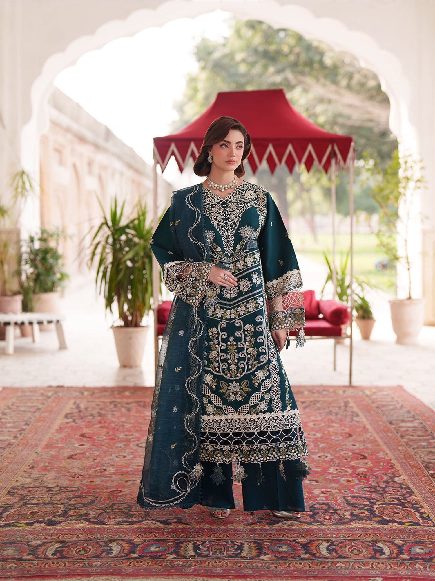Zinc Mahnur Nilofer Luxury Lawn'26 Embroidered Unstitched 3-Piece Suit-NL-13