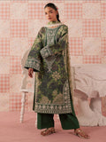 Green Mahnur Jahaan Lawn'26 Embroidered Stitched 3-Piece Suit-MJ-06