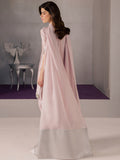 Pink Allure By IH Full Circle Tussel Silk Embellished Stitched 3-Piece Suit-Curve