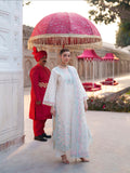 Off-white Mahnur  Nilofer Luxury Lawn'26 Embroidered Unstitched 3-Piece Suit-NL-02