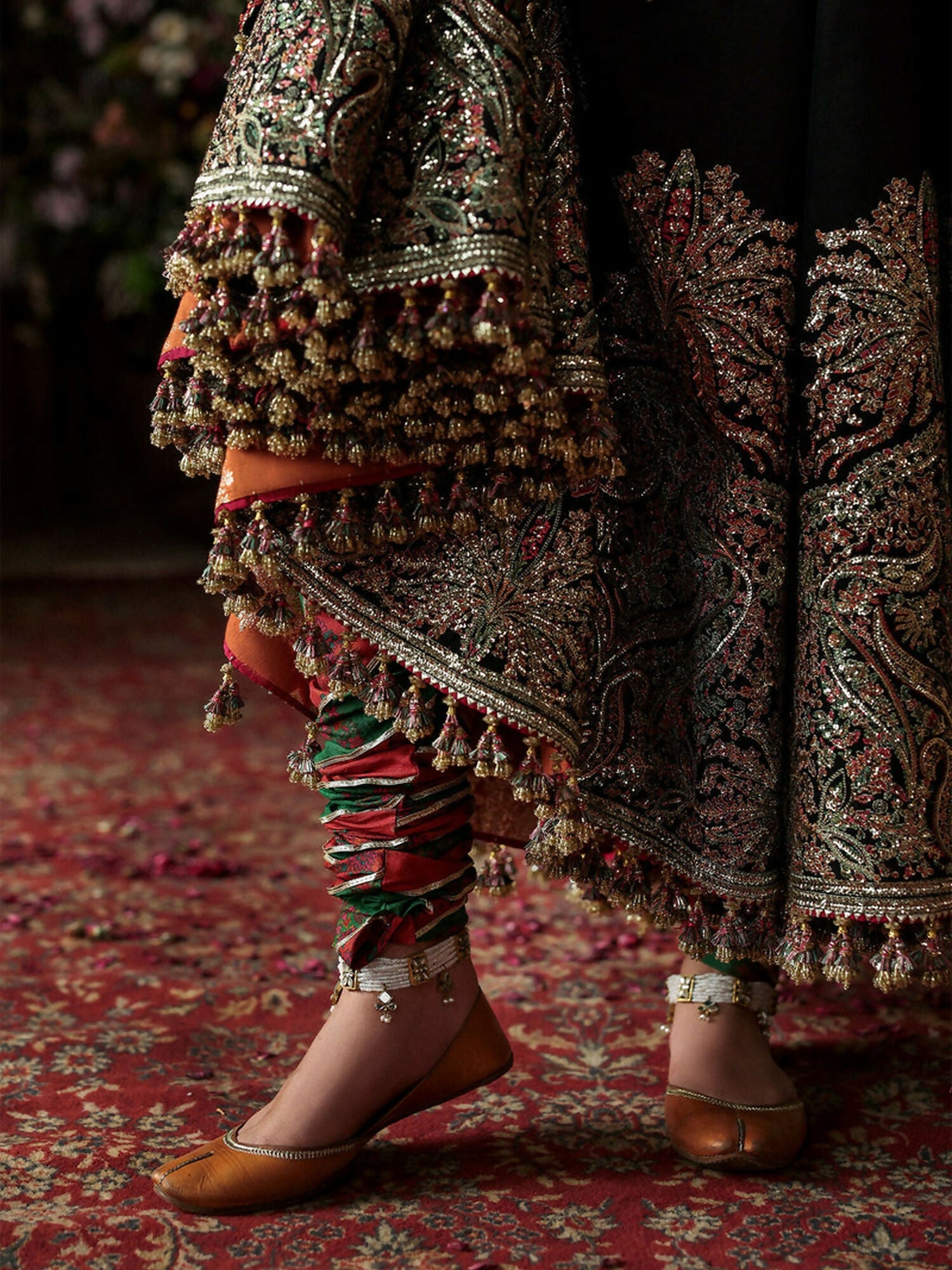 Hussain Rehar Massarat Festive Unstitched'25 Korean Raw Silk Embroidered 3-Piece Suit-Noor Jehan