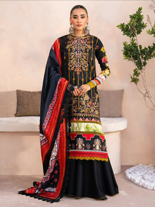 Binilyas Kotrai Embroidered Unstitched 3-Piece Suit-794 - B