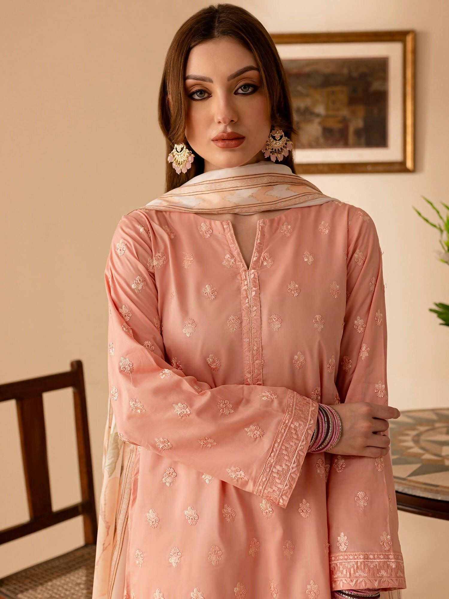 Mannat Clothing Lawn Embroidered Stitched Suit-Eyana