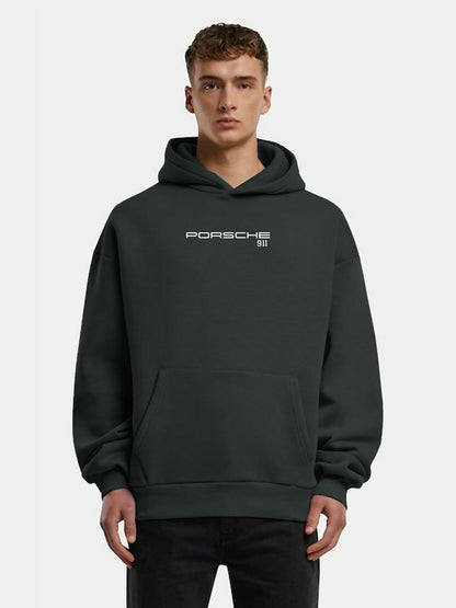Black Jupiter Hotep Oversized Porsche Gt3 Printed Hoodie-15032