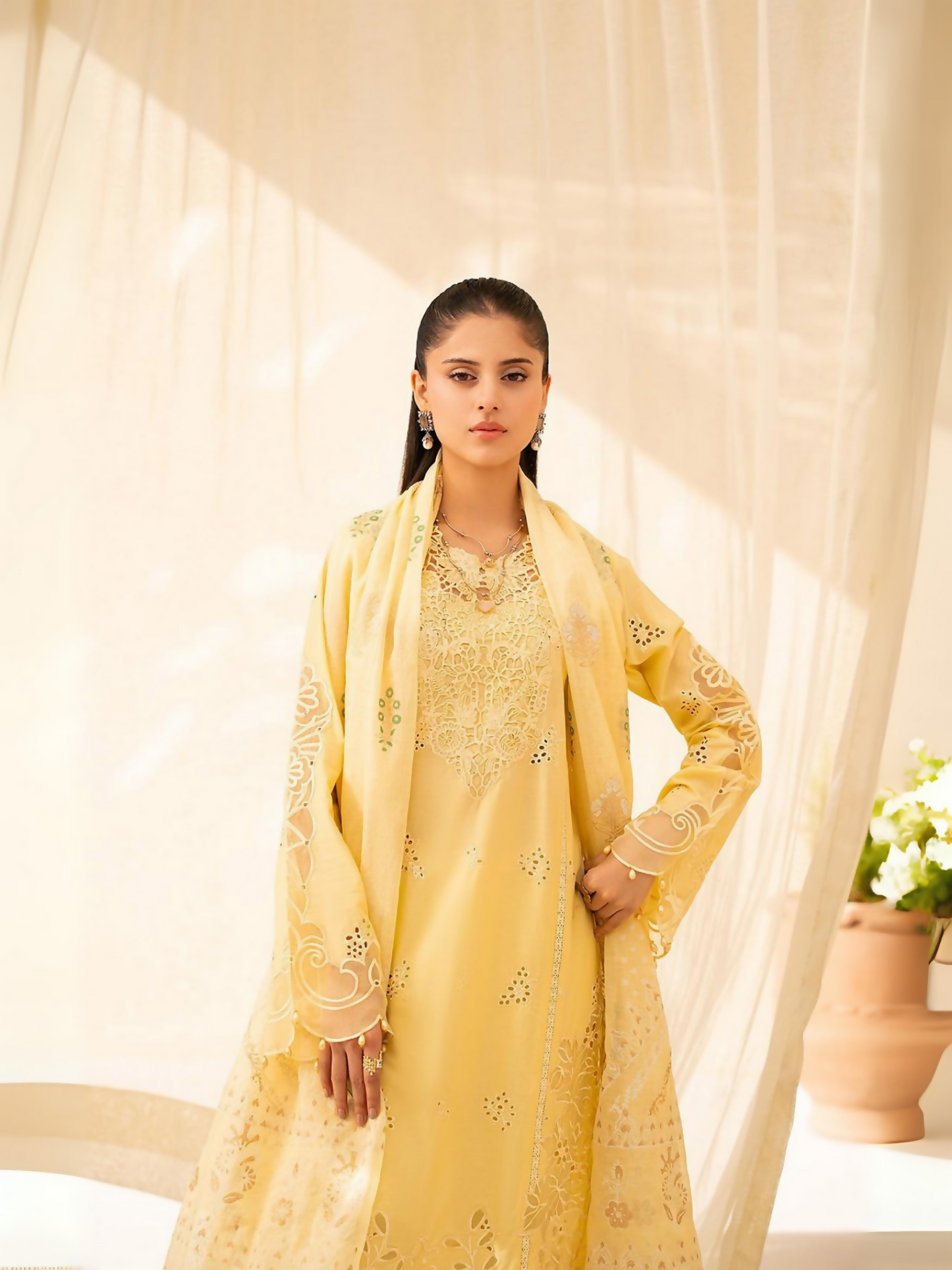 RajBari Jahaan Premium Festive Lawn Embroidered Unstitched 3-Piece Suit-ORIYA 6-A