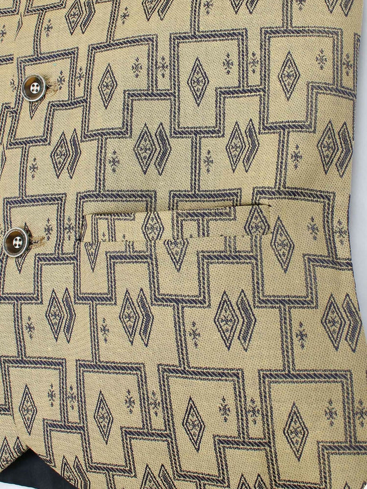 Velvour Boys Jacquard Printed Waistcoat-VW06-C