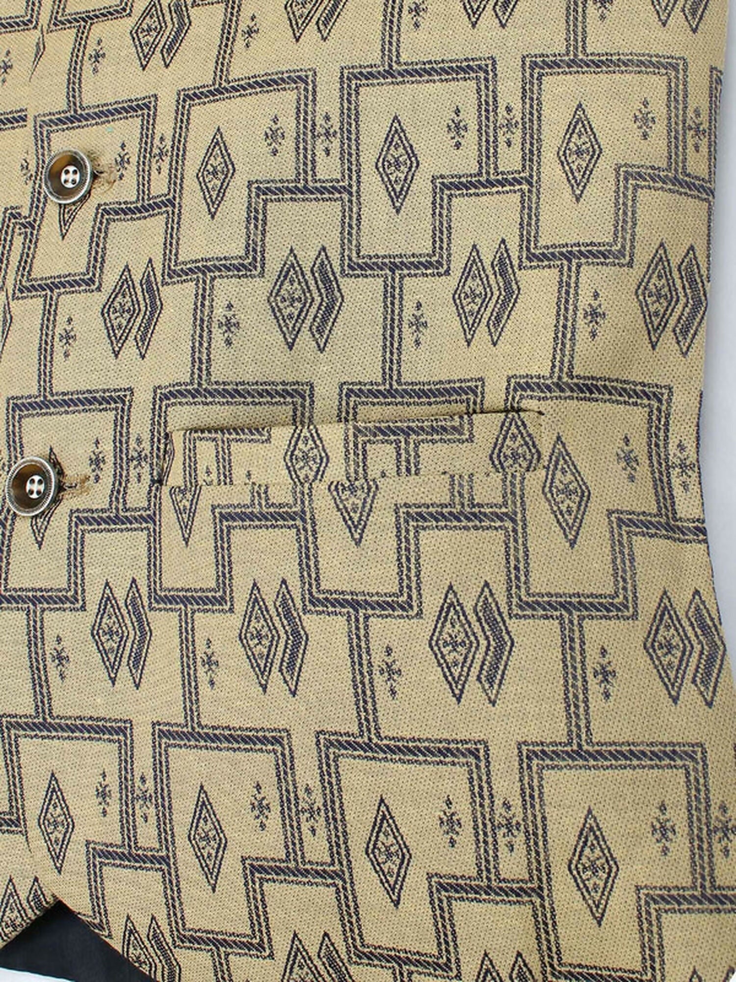 Velvour Boys Jacquard Printed Waistcoat-VW06-C