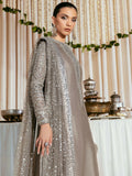 Hussain Rehar Moon In The Golden Cup Raw Silk Embellished Stitched 3-Piece Suit-Lucent