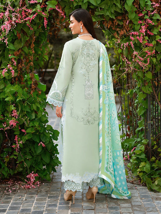 Mushq A Moi Luxury Lawn Embroidered Unstitched 3-Piece Suit-Love Escape