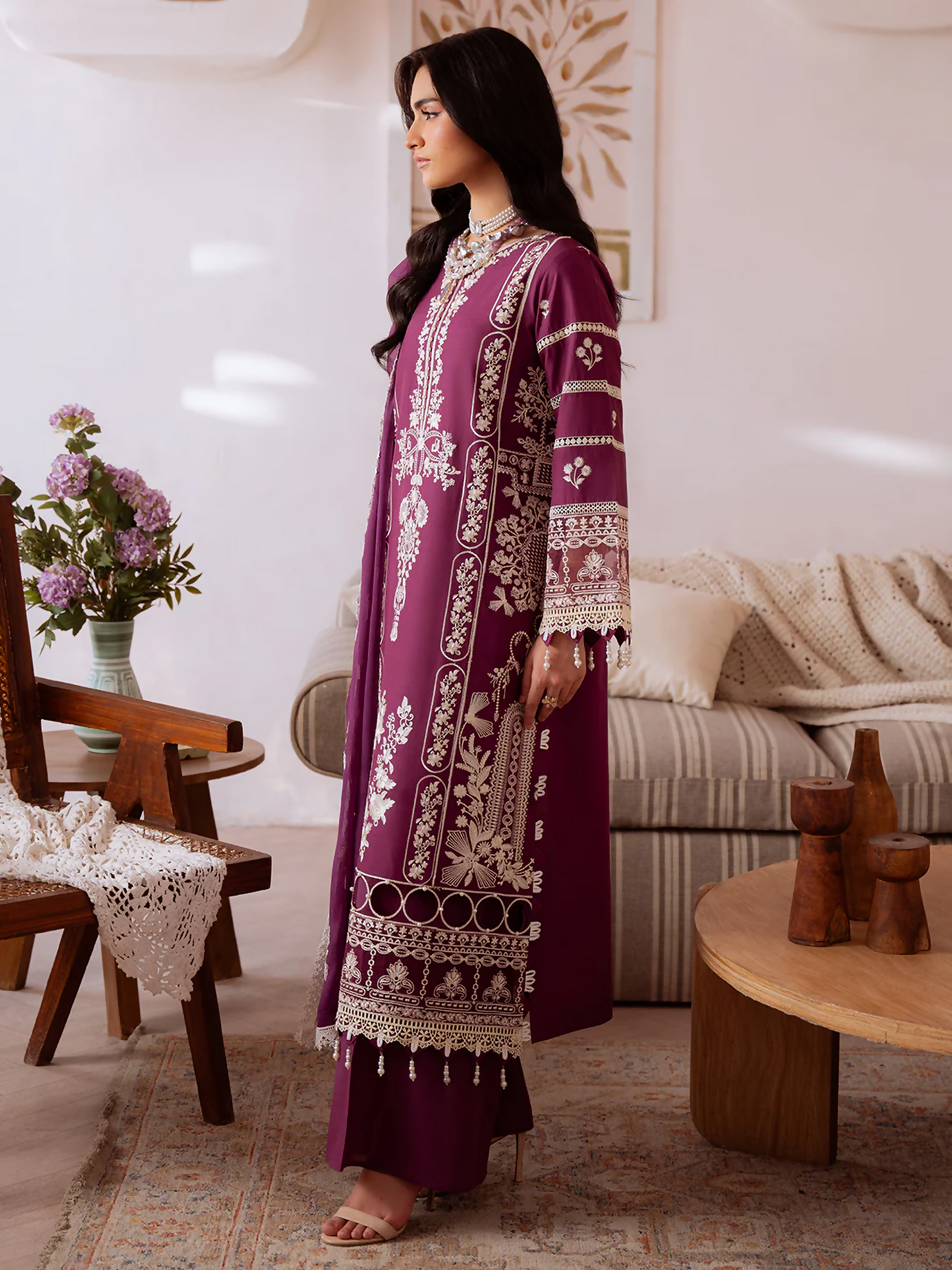 Mahnur Shanaya Lawn Embroidered Unstitched 3-Piece Suit-SN-03