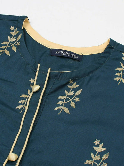 Velvour Girls Viscose Printed Co-ord Set-VG111-A