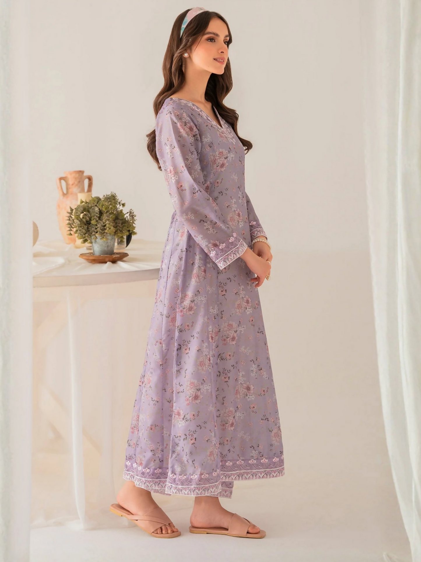 Panache Apparel Daily Essentials RTW Lawn Printed Embroidered Stitched Suit-Florentina