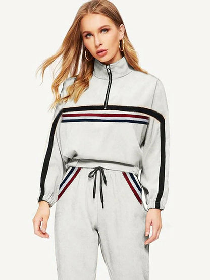 Jupiter Plain High Collar Coord Set-14192