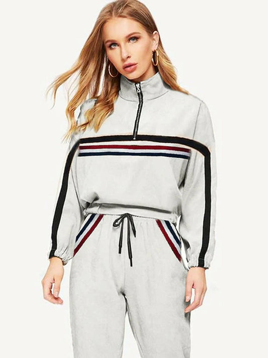 Jupiter Plain High Collar Coord Set-14192
