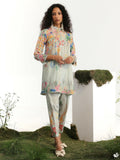 Binilyas Silk Digital Printed Co-Ord Set-30089